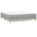 Sommier � ressorts de lit - dilwe - gris clair - 160x200 cm - tissu