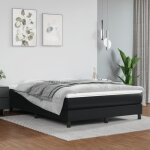 Sommier  ressorts de lit - fydun - noir 140x190 cm - similicuir - pieds de lit inclus