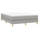 Sommier � ressorts - de lit - gris clair - 140x190 cm - moderne cadre de lit � ressorts - gris clair ...