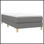 Sommier  ressorts - v geby - 90x190 cm - gris fonc - tissu durable - stabilit renforce
