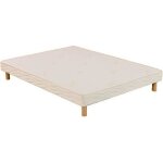 Sommier tapissier 26 lattes 140 x 190 - hevea selection - tapissier - écru - livré monté Sommier tapissier 26 lattes 140 x 190 - hevea selection - tapissier - écru - livré monté