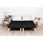 Sommier tapissier noir 100x200x2 (200x200)fabrication francaise artisanalepieds offerthauteur avec pieds ...