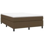 Sommier tapissier - akozon - 140x190 cm - marron fonc - lattes de contreplaqu - pieds robustes
