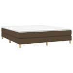 Sommier tapissier - akozon - 180x200 cm - marron fonc - lattes de contreplaqu - pieds robustes