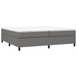 Sommier tapissier - akozon - 200x200 cm - gris fonc - lattes de contreplaqu - pieds robustes