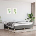 Sommier tapissier - alomejor - 160x200 cm - gris fonc - lattes de contreplaqu - 2 places
