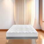 Sommier tapissier gris 140x190 cm fabrication francaise artisanale pieds offerts hauteur avec pieds 27 ...