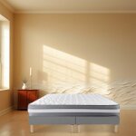 Sommier tapissier gris 90x200x2 cm (180x200) fabrication francaise artisanale pieds offerts hauteur avec ...