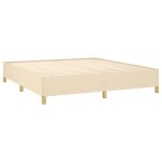 Sommier - tdl - 180x200 cm - tissu crme - 2 places - lattes de contreplaqu