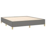 Sommier - tdl - 180x200 cm - tissu gris fonc - 2 places - montage facile