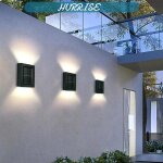 Sonew applique murale lampe murale solaire ext�rieure led �tanche illumin�e lampe d�clairage descalier ...