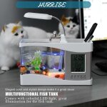 Sonew aquarium rechargeable usb mini aquarium d?aquarium multifonctionnel rechargeable par usb avec piscine ...