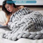 Sonew couverture tricot�e confortable et �paisse couverture tricot�e �paisse et confortable en fil fait ...