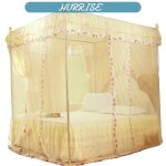 Sonew moustiquaire lit de luxe princesse � 3 ouvertures lat�rales avec rideau baldaquin et ob luminaire ...