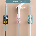 Sonew support de balai de vadrouille clip de vadrouille mural forte capacit� dadsorption meuble paresseux ...