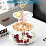 Sonew support de plateau de fruits plateau � fruits d�coratif � 3 niveaux support � g�teaux en plastique ...