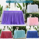 Sonew vaisselle en tulle jupe de table en tulle vaisselle de table nappe pour mariage f�te administration ...