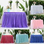 Sonew vaisselle en tulle jupe de table en tulle vaisselle de table nappe pour mariage f�te administration ...