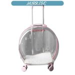 Sonew valise � roulettes pour chat caisse de transport pour chats et chiens transparente respirante avec ...