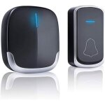 Sonnette ext�rieure sans fil �tanche port�e de 300 m 58 m�lodies 4 niveaux de volume avec led clignotante ...