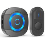 Sonnette de porte sans fil 300m ip55 Étanche carillon electronique avec récepteur enfichable pour la ... Sonnette de porte sans fil 300m ip55 Étanche carillon electronique avec récepteur enfichable pour la ...