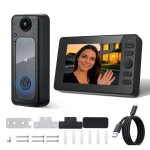 Sonnette sans fil avec cam�ra �tanche ip65 pour lext�rieur �cran hd 1080p de 43 pouces sonnette vid�o ...