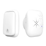 Sonnette sans fil �tanche � longue port�e bouton sans pile carillon enfichable 38 m�lodies