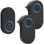 Sonnette sans fil exterieur etanche 300 m�tre carillon sans - fil 2 r�cepteurs + 1 �metteur