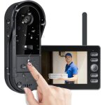 Sonnette sans fil ext�rieur �tanche avec cam�ra - visiophone sans fil �cran 4. 3 pouces audio bidirectionnel ...