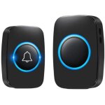 Sonnette sans fil ext�rieur �tanche300mkit de carillon avec r�cepteurs enfichables60 m�lodies au 5 niveaux ...