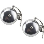 Sonnette de v�lo r�tro en m�tal - 2 pi�ces - alliage daluminium - argent - pour v�lo loisir