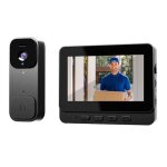 Sonnette vid�o connect�e hd 43 pouces cam�ra vision nocturne audio bidirectionnel interphone m�moire ...