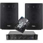 Sono 1400w ampli + enceintes + table de mixage usb bluetooth + câble hp et câble pc pour soirée mariage ... Sono 1400w ampli + enceintes + table de mixage usb bluetooth + câble hp et câble pc pour soirée mariage ...