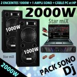 Sono 2000w ampli + enceintes + cble . . . prix fou !!!