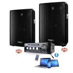 Sono 600 + ampli + 2 enceintes 300w pack dj sono mix led light soire familiale bar club maison danse ...