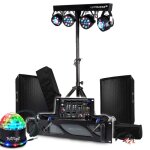 Pack sonorisation dj - bm sonic - bms - 1000 - amplificateur 1000w - 2x300w enceintes - table usb / bluetooth ...