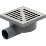 Ct sortie grille acier inoxydable 150x150mm sol siphon vidange 50mm tuyau