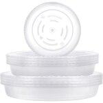 Soucoupe plastique - lot de 18 - transparent - 15 cm - réutilisable - pour plantes intérieur et extérieur ... Soucoupe plastique - lot de 18 - transparent - 15 cm - réutilisable - pour plantes intérieur et extérieur ...