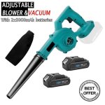 Souffleur / aspirateur sans fil compatible makita 18v - pour feuilles neige et poussi�re - nettoyeur ...