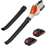 Souffleur sans fil - 2 batteries lithium - ion 24v 1500mah - vitesse du vent 150 mph - volume dair 180cfm ...