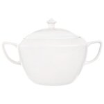 Soupi�re en porcelaine - orion - 35 l - avec couvercle - 33x20x24 cm - blanche - adapt�e au lave - vaisselle ...