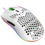 Souris de jeu filaire hxsj j900 blanc