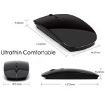 Souris pour pc hp usb sans fil ultra plate universelle capteur optique 3 boutons ordinateur (noir) yy36 ...