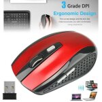 Souris sans fil - snakiox - modle rouge - 2. 4 ghz - 6 boutons - 1600 dpi