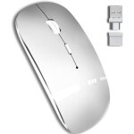 Souris sans fil bluetooth pour macbook air mac pro ordinateur portable ipad pc souris optique rechargeable ...