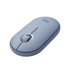 Souris sans fil - logitech - m350 pebble - clic silencieux - gris bleu