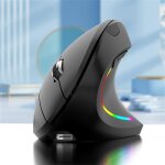 Souris verticale ergonomique sans fil 2. 4g rechargeable avec dpi r�glable et �clairage led rgb
