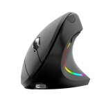 Souris verticale ergonomique sans fil 2. 4g rechargeable usb - c avec dpi r�glable et led rgb silencieuse ...