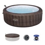 Spa gonflable bestway - lay - z - spa bali - 180 airjets - 216 x 71 cm - 5  7 places - rond (couverture ...