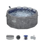 Spa gonflable bestway - lay - z - spa carrara - 140 airjets - 170 x 65 cm - 4 � 6 places - rond (couverture ...
